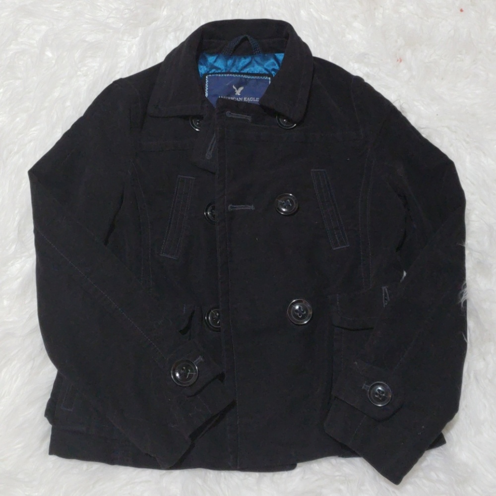 American Eagle small black peacoat